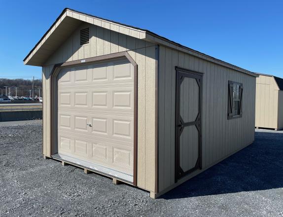 12'x20' 1-Car Peak Garage with 8" OC floor joists from Pine Creek Structures in Harrisburg, PA