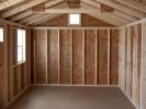 10x16 Vinyl Peak Style Storage Shed Interior