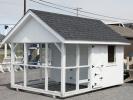 8x12 King Coop Style Chicken Coop with White Siding